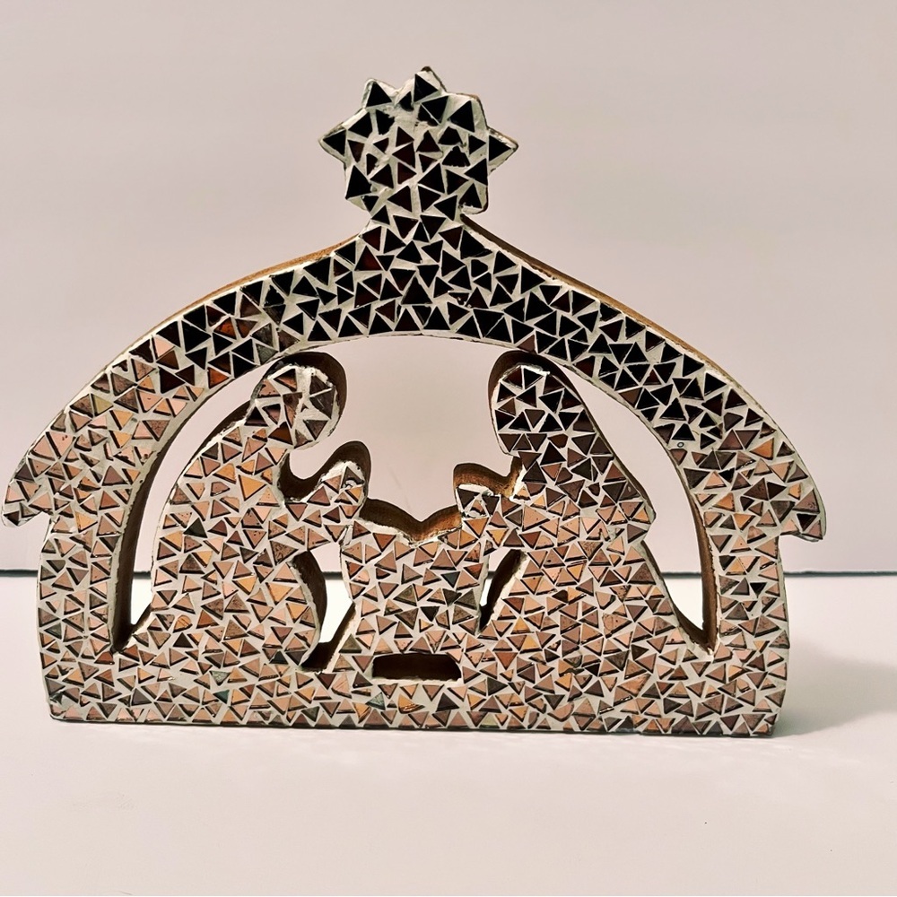 Mosaic Nativity Tabletop Decor - Home Holiday